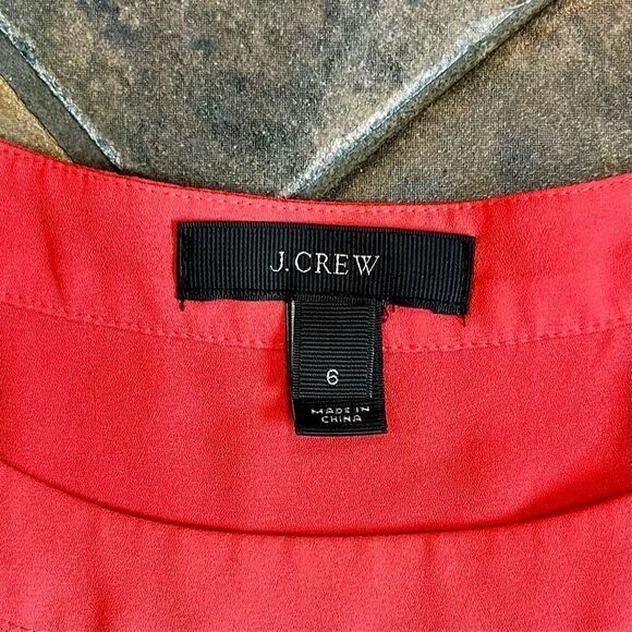 J. Crew Sleeveless Tangerine Blouse Size 6 - Picture 6 of 10